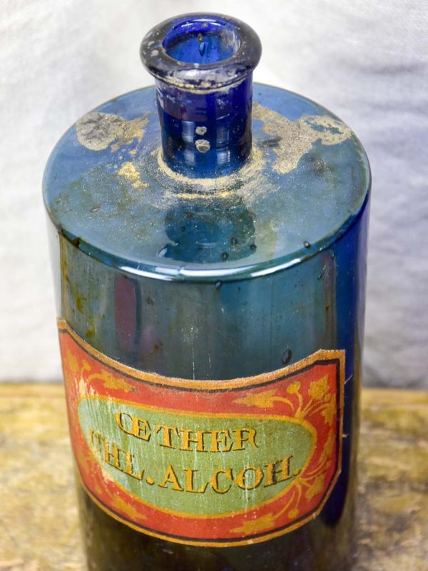 Rare collection of antique French apothecary jars - cobalt blue Online