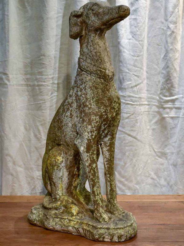 Mid century French garden sculpture of a greyhound Cheap