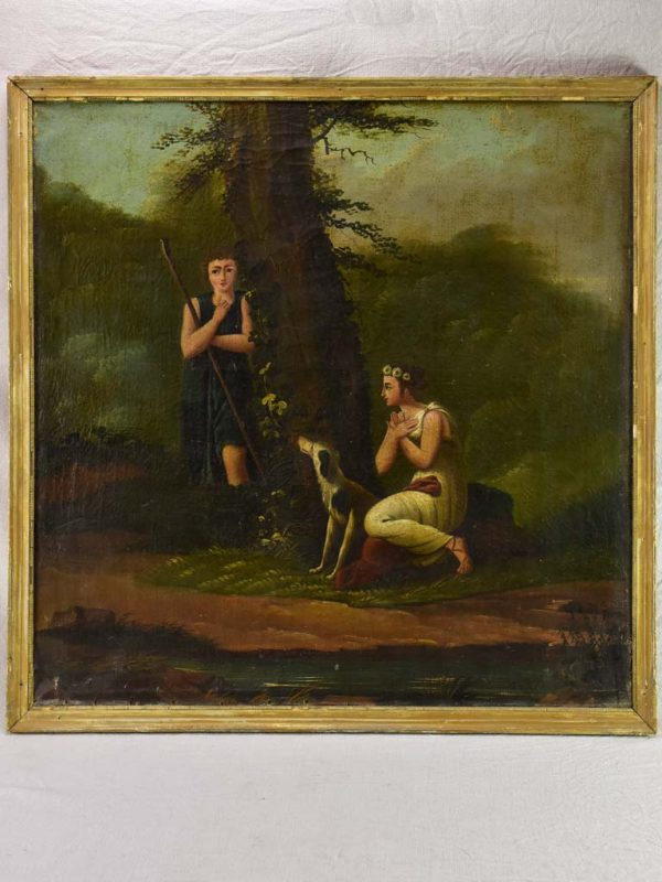 Early 19th Century Romantic oil on canvas with hidden declaration of love - anonymous  37  x 37½  Online Hot Sale