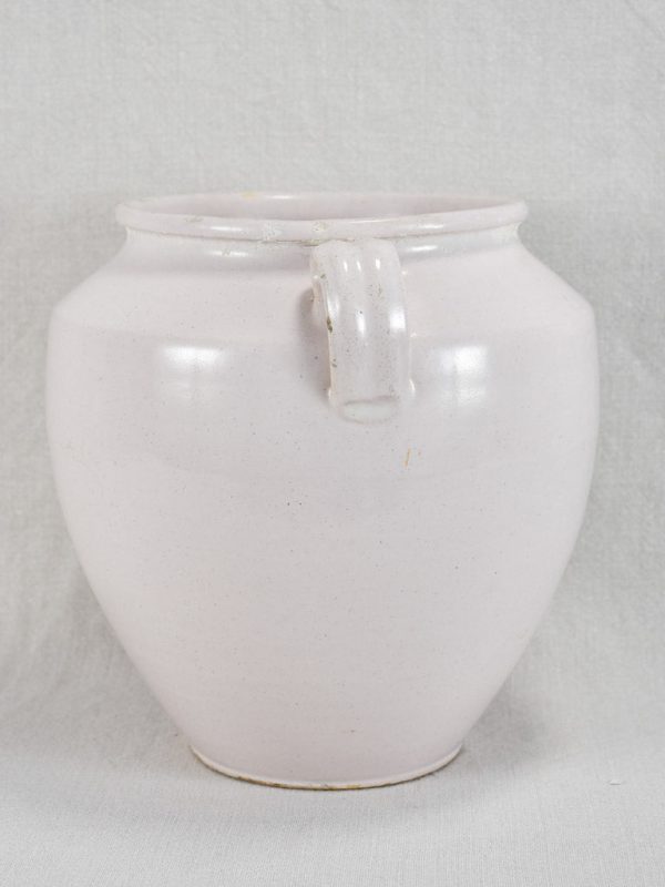 Antique French confit pot with white glaze - Martres Tolosane 9¾  Supply