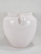 Antique French confit pot with white glaze - Martres Tolosane 9¾  Supply