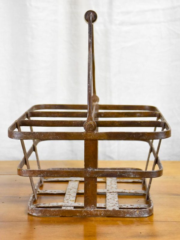 Antique French bottle carrier - six bottles Online Hot Sale