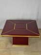 Pair of superb Burgundy red coffee tables - lacquer and brass 31  Discount