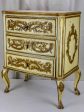 Vintage three drawer commode - carved with gilding Cheap