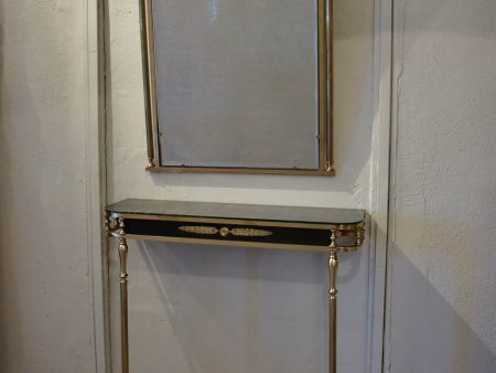 Maison Jansen style console table with matching mirror - dolphin and bay leaf motifs Online Sale