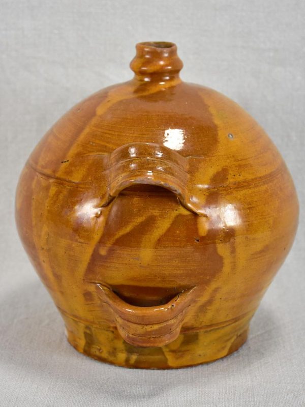 Small antique French conscience water jug with four handles 8¾  Sale