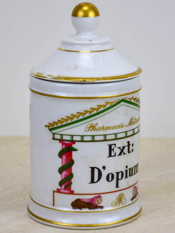 Antique French Limoges apothecary jar - Opium For Discount