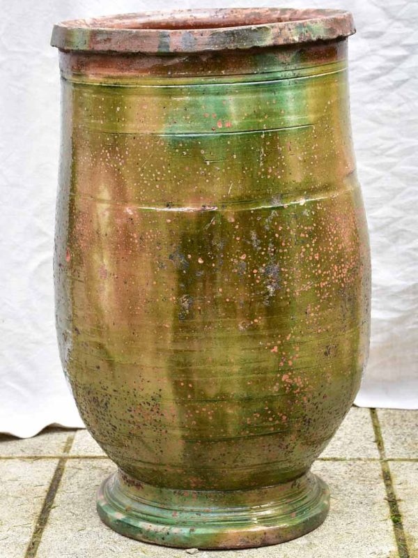 19th Century Anduze olive jar with green glaze - medium 28¼  Hot on Sale