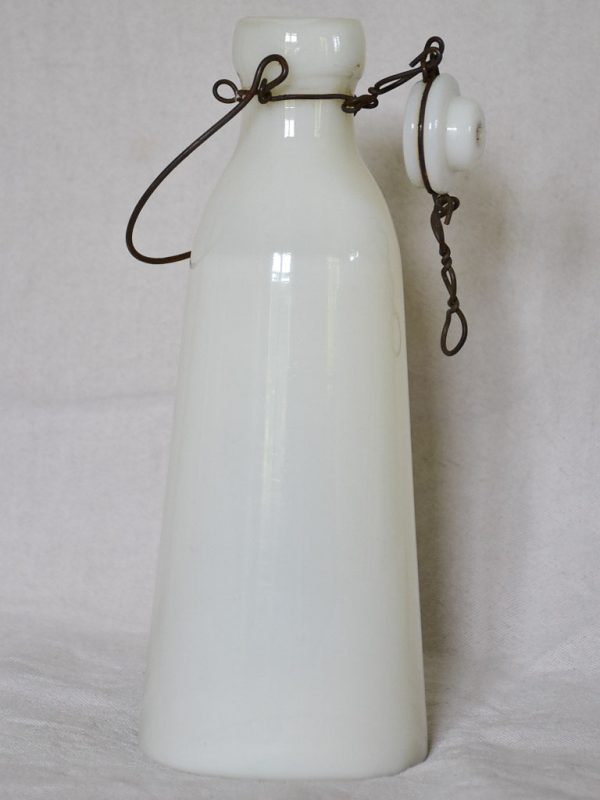 Antique French opaline milk glass milk bottle Online