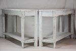 Pair of antique French console tables with beige  53¼  Cheap