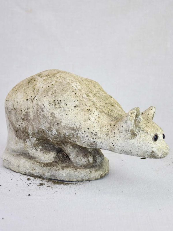 Mid century garden sculpture of a cat - cement Online Hot Sale