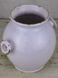 Antique French mustard pot with two handles - white Supply