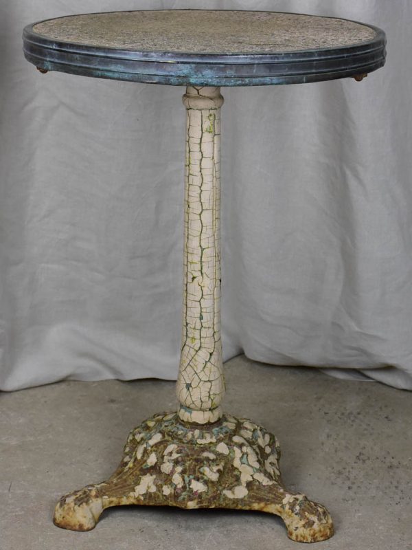 Antique French bistro table with cast iron base Hot on Sale