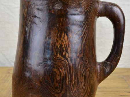 Primitive carved wooden pitcher Hot on Sale