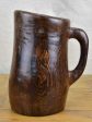 Primitive carved wooden pitcher Hot on Sale