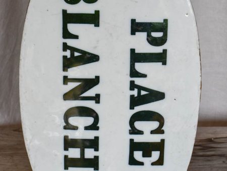 19th Century Parisian sign - Place Blanche For Sale