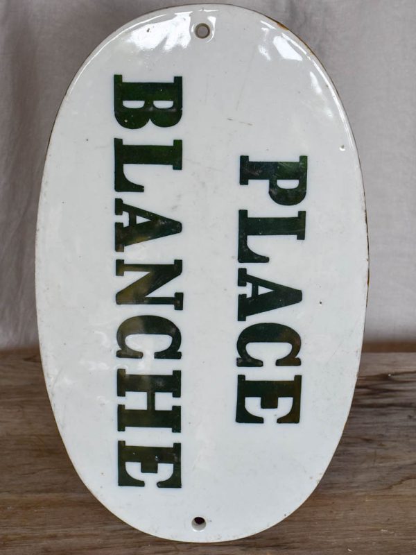 19th Century Parisian sign - Place Blanche For Sale