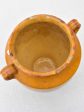 19th Century French confit pot with orange glaze 10¼  on Sale