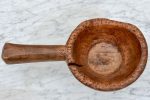 Primitive wooden bowl with handle Cheap