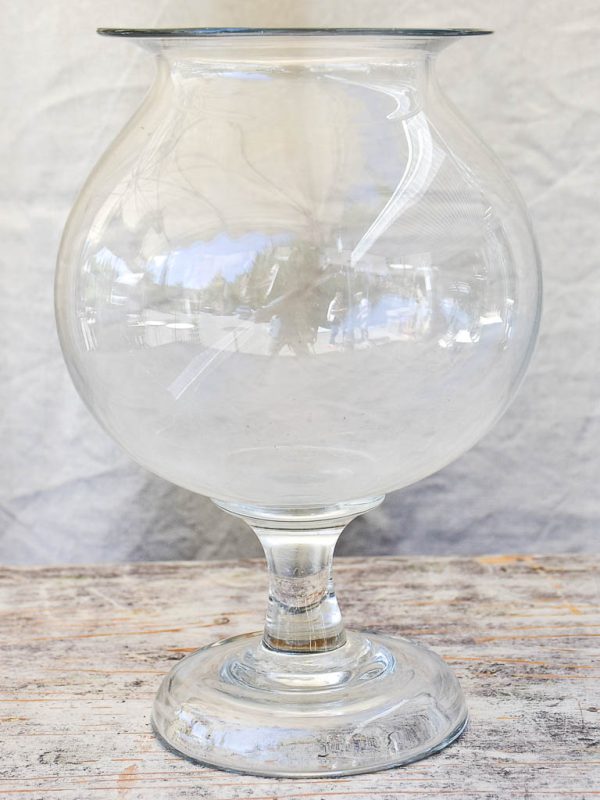 Antique French glass apothecary jar - sangsue Cheap