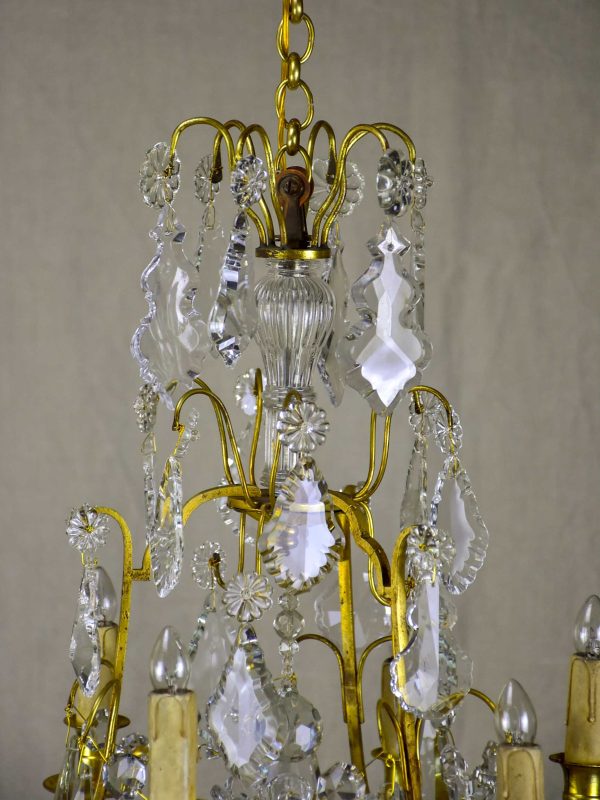 A small antique French crystal chandelier - 6 lights Cheap