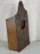 Antique French provincial salt storage box - wall mounted For Sale