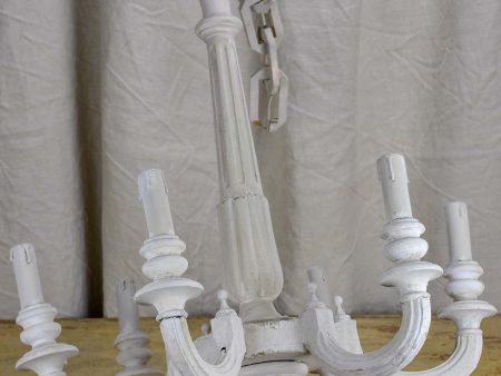 19th Century French carved chandelier - 6 lights For Sale