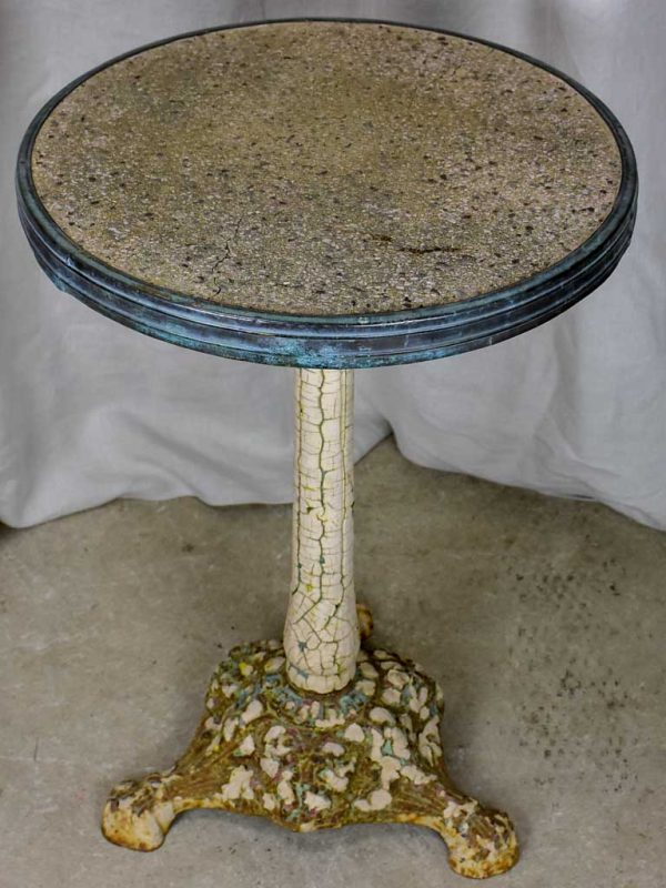 Antique French bistro table with cast iron base Hot on Sale