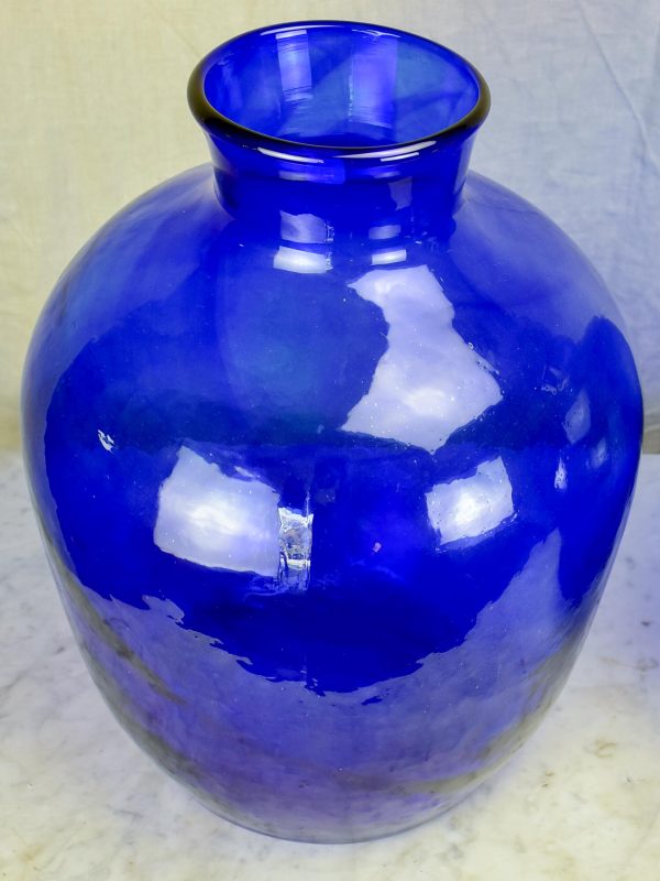 Pair of very large cobalt blue glass vases Online now