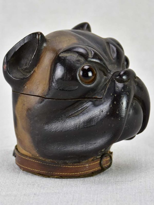 Rare late 19th century French inkwell - bulldog on Sale