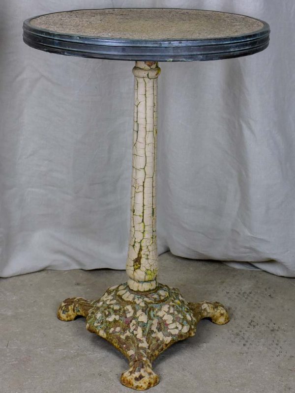 Antique French bistro table with cast iron base Hot on Sale