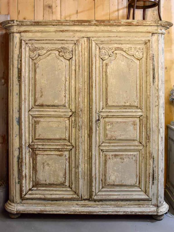 18th Century French armoire with patina finish Discount