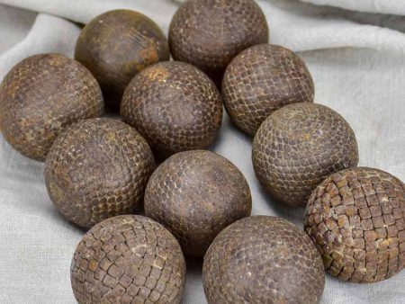 Collection of 11 19th Century French petanque balls Supply