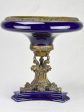 Napoleon III bronze and blue faience table centerpiece Online Sale