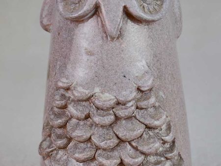 Clay sculpture of an owl with violet glaze - 1960 s 6  For Sale