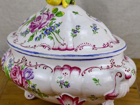 Antique French soup tureen attributed to Veuve Perrin, Marseille Fashion