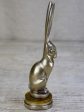 Nickle bronze hare car mascot - 1930 s For Sale