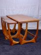 Mid century Scandinavian side table with two nested tables - solid teak Hot on Sale