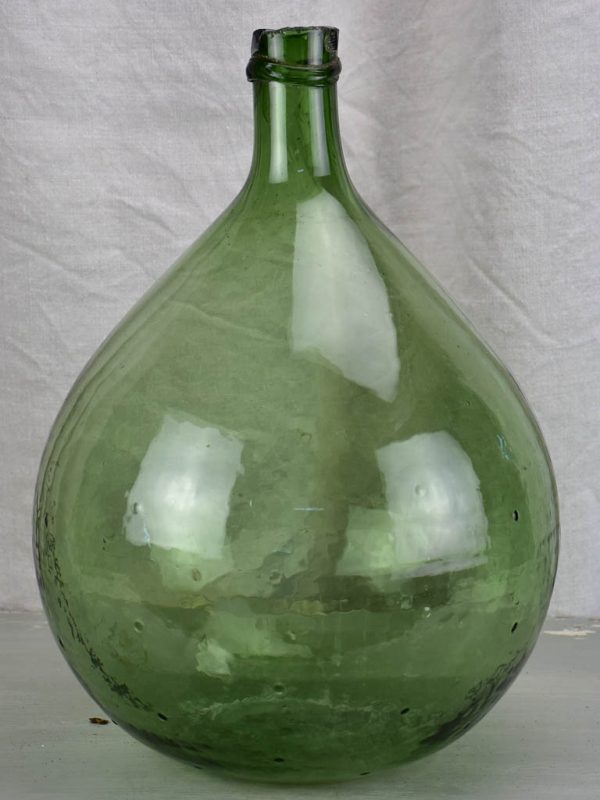 French demijohn bottle - blue   green on Sale