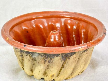 19th Century French terracotta Gugelhupf cake mold from Alsace 11¾  Online now