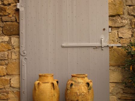 Two large antique French amphora pots with handles on Sale