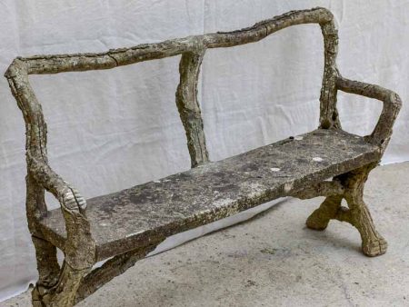 RESERVED PS Faux bois garden bench - early 20th Century Online now