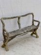 RESERVED PS Faux bois garden bench - early 20th Century Online now