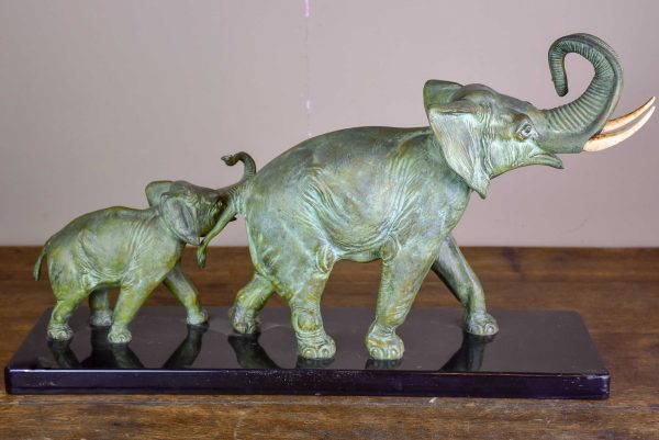 1930 s French statue of elephants marching Supply