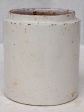 Antique French faience preserving pot - white 5½  Online now