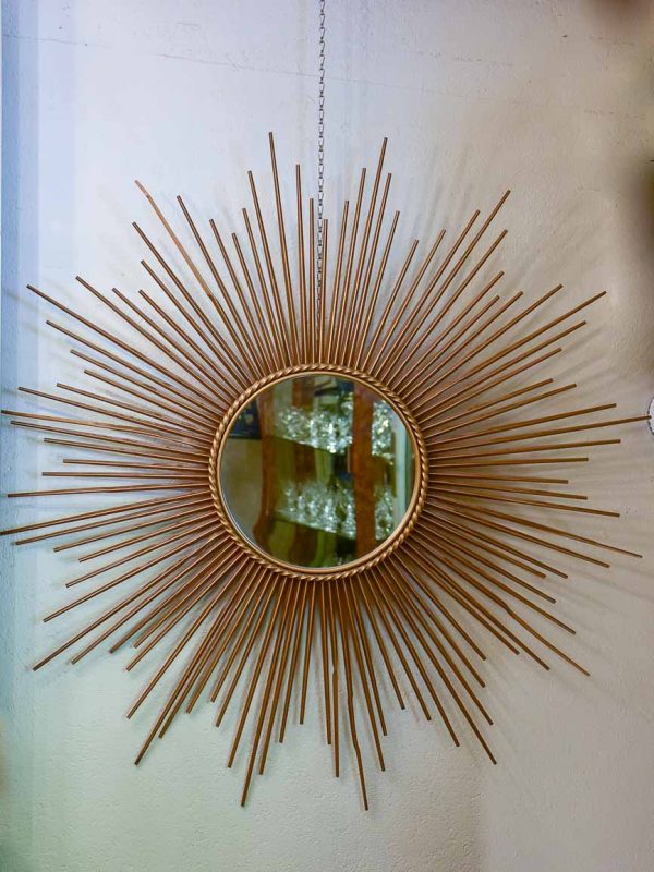 Mid Century Chaty Vallauris sunburst mirror 39 ½  diameter Sale