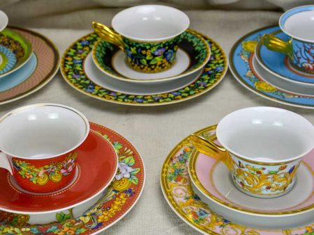 Collection of 5 cups, saucers and dessert plates - vintage Versace Sale