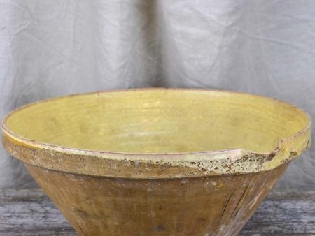 Antique French preserving bowl with yellow glaze Online Hot Sale