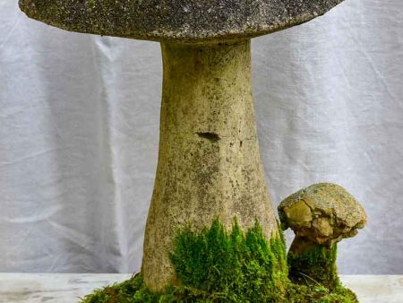 Antique French garden sculpture of a mushroom Supply