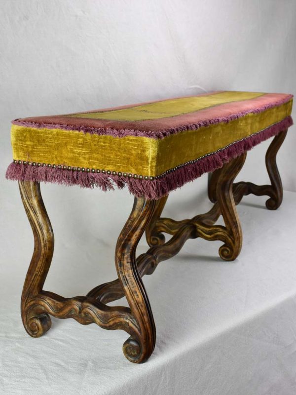 Early twentieth century upholstered bench seat from a theater 51½  Discount